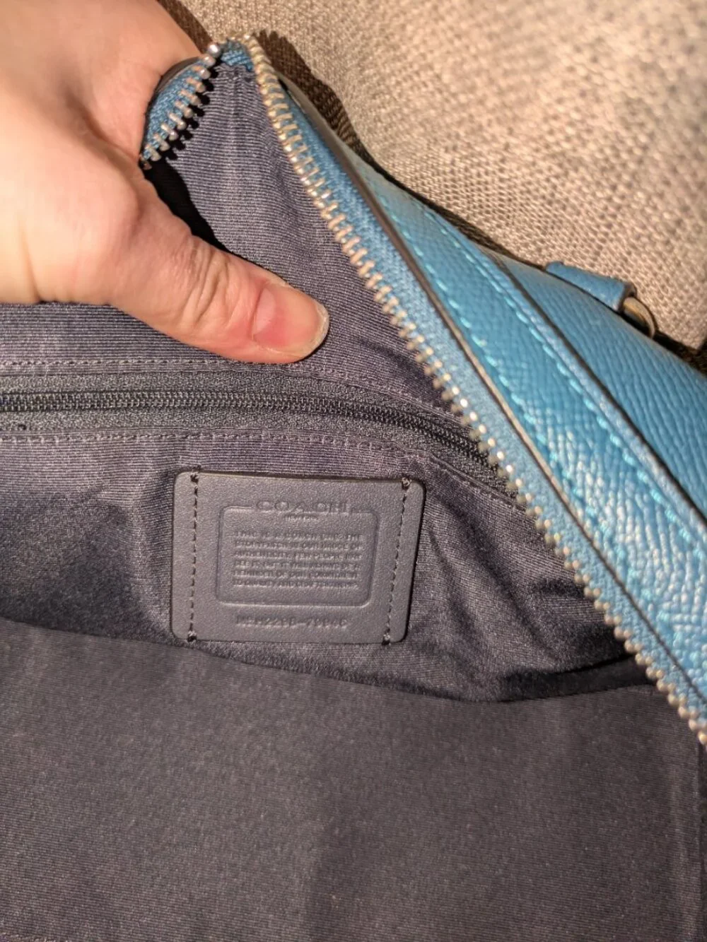 Coach Rowan Satchel Deep Turquoise LIKE NEW - Picture 11 of 12